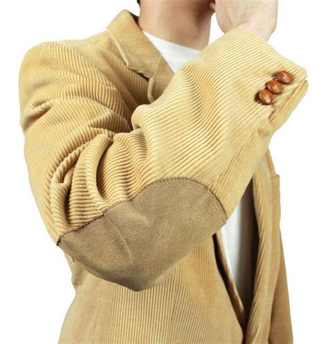 Corduroy Elbow Patch Blazer Corduroy Tan Jacket