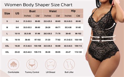 Feelingirl Lace Bodysuit For Women Tummy Control Shapewear V Neck