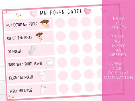 Girls Potty Training Reward Chart With Stickers, 52% OFF