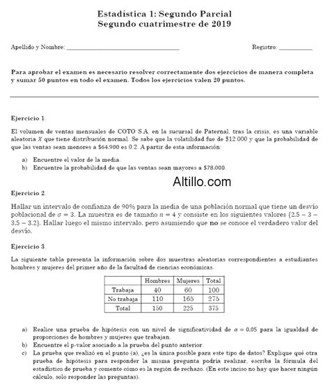 2º Parcial A Estadística Silva 2019 Cs Económicas UBA