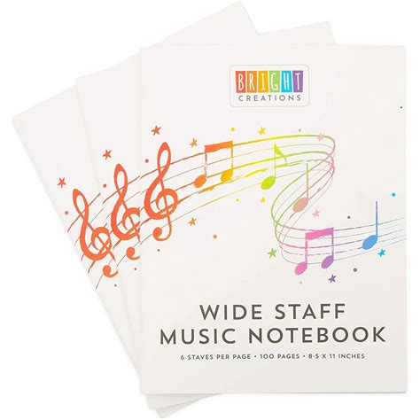 Music Composition Notebooks Manuscript Staff Paper For Kids 50 Sheets