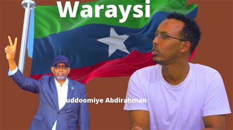 Waraysi Dhinacyo Badan Taabanaya Guddoomiyaha Jwxo Dr Abdirahman