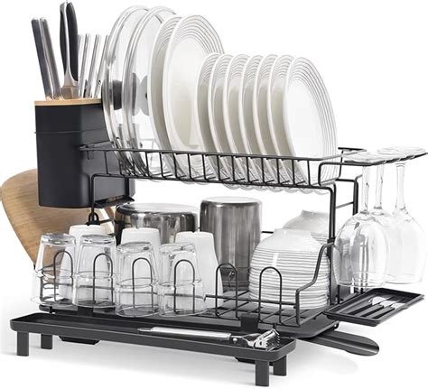 Kingrack 2 Tier Dish Rack Dish Drainer Large Capacity Dish Drying