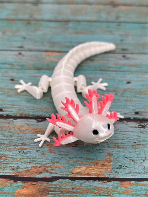 Stl Digital File Only Articulated Axolotl Print In Place Articulated