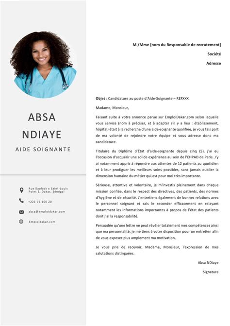 Cv Aide Soignante Exemple Lettre De Motivation Spontanee The Best