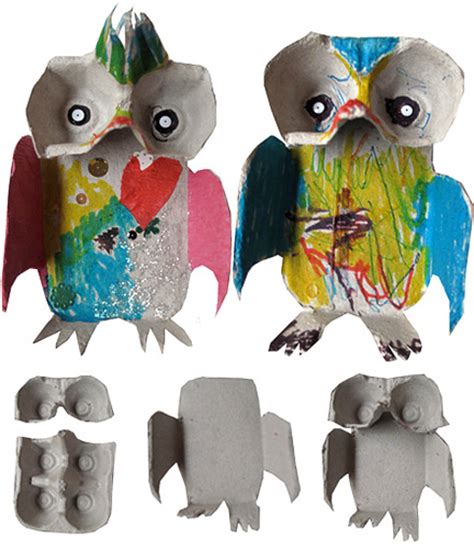 How to make an recycled egg carton owl – Recycled Crafts