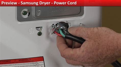 Installing Wire Cord To Samsung Dryer