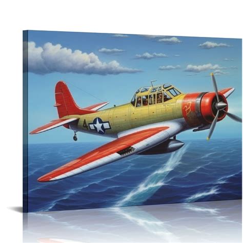 COMIO WWII Vintage Military Aircraft, War Thunder Aircraft Art Retro ...