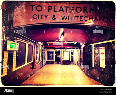 Baker Street Tube Station Interior Showing Signs To City And Whitechapel