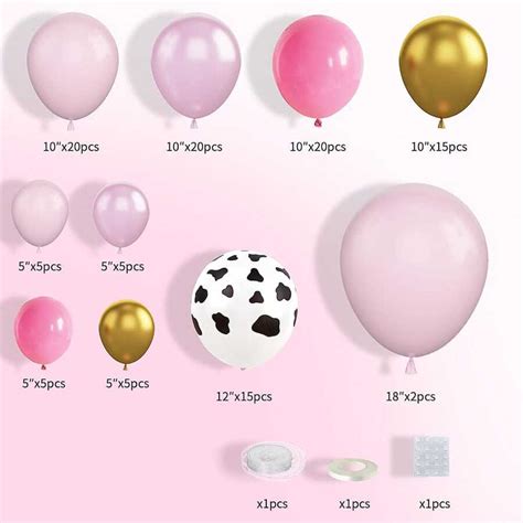 Kit D Arche De Ballons De Vache Rose Mignonne D Coration De F Te