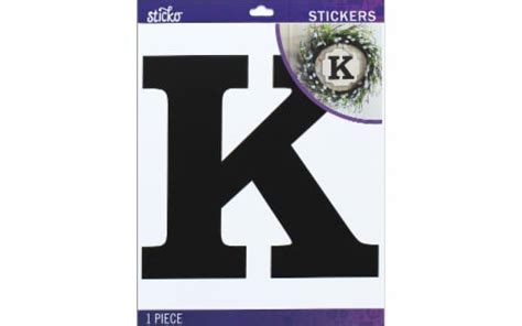 EK Sticko Sticker Jumbo Basic Black Monogram K 1 Kroger