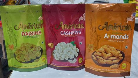 Glossy Printed Dry Fruits Laminated Pouches Heat Sealed At Rs 300 Kg