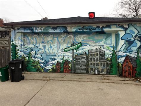 Toronto Street Art Graffiti | Garage Door Mural Artwork Great Finds