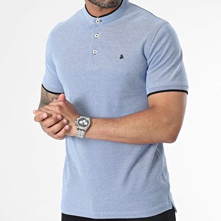 Jack And Jones Polo Manches Courtes Paulos Bleu Clair