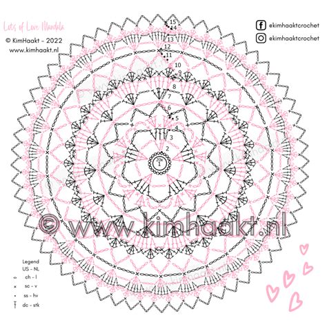 Gratis Mandala Haakpatroon Nederlands Lots Of Love Mandala