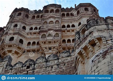 Mehrangarh Fort Jodhpur Rajasthan India Stock Photo Image Of Thick