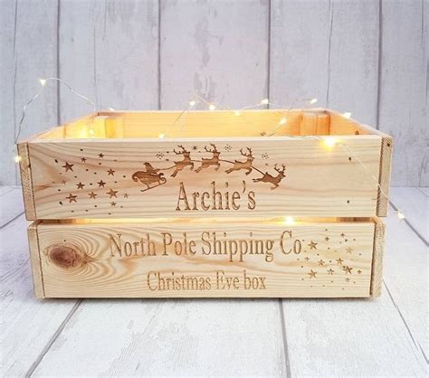 Personalised Wooden Christmas Eve Crate Etsy UK Christmas Eve