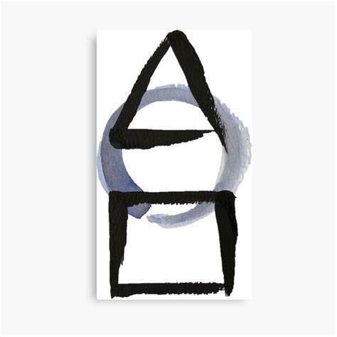 "Triangle Circle Square Calligraphy Enso" Canvas Print for Sale by Polishthestone | Redbubble