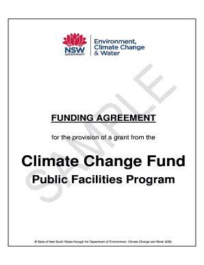 Fillable Online Environment Nsw Gov Sample Funding Agreement Office