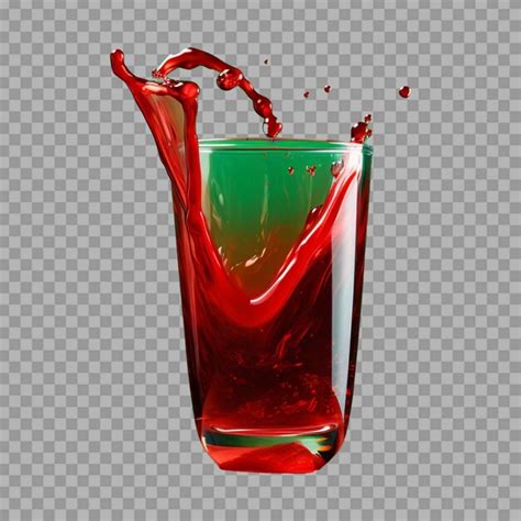 Jus Rouge Isol Sur Fond Transparent Png Psd Premium