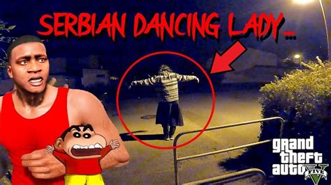 Franklin Found SERBIAN DANCING LADY In GTA 5 SHINCHAN And CHOP YouTube