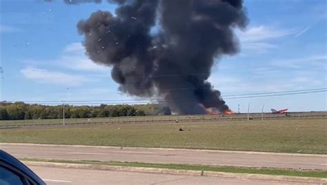 Chilling Video Captures Moment Two Wwii Era Planes Collide Midair At