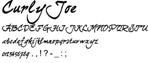 Curlyjoe Font Script Handwritten Pickafont