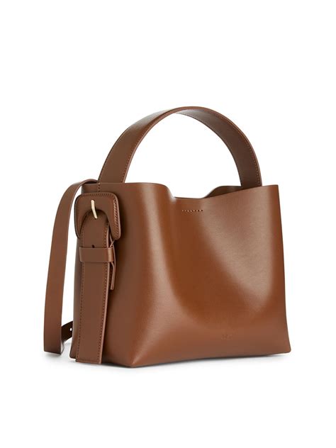 Leather Crossbody Bag Brown Arket It