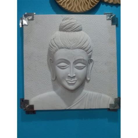 Carved White Marble Wall Decor Buddha Size Dimension 3 4 Feet At Rs