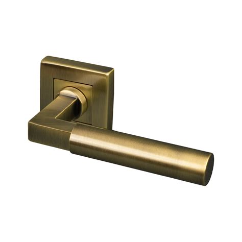 Bauhaus Square Rose Door Handles Lever On Rose Handles