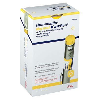 Huminsulin Normal KwikPen 10 St Mit Dem E Rezept Kaufen Shop Apotheke