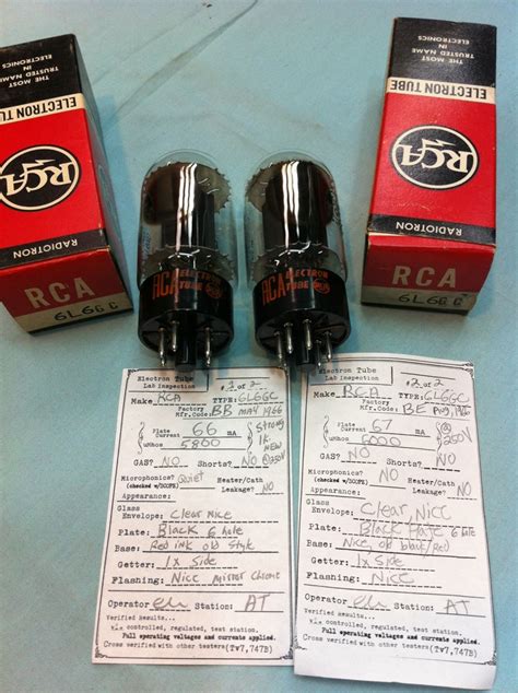 Audio Tubes Rca L Gc Black Plates Matched Nos In Box