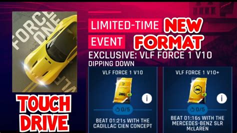 Touchdrive Asphalt 9 EXCLUSIVE VLF FORCE 1 V10 NEW FORMAT With