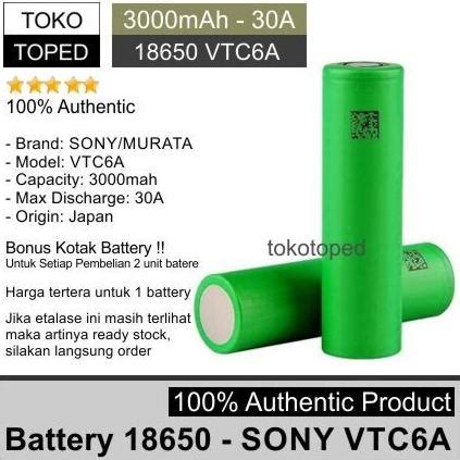 Jual Authentic Battery Sony Vtc A Mah Original Baterai Vtc