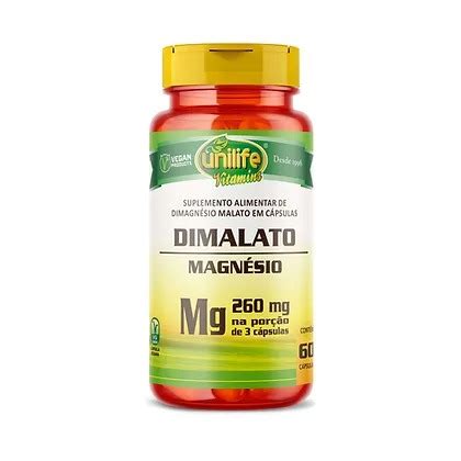 MAGNÉSIO DIMALATO 120 CAPS 800 MG UNILIFE Foco Alternativo