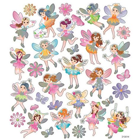 Creativ Magical Fairy Stickers Sheet Fairies Labels Metallic Foil