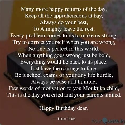 Many More Happy Returns O Quotes Writings By True Blue Syed