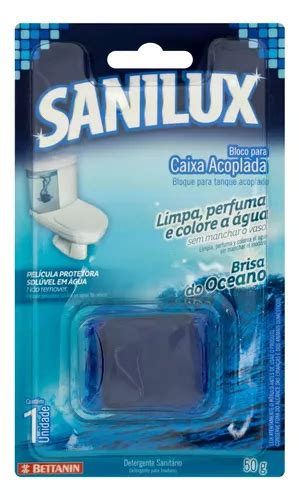 Detergente Sanitário Bloco para Caixa Acoplada Brisa do Oceano Sanilux 50g