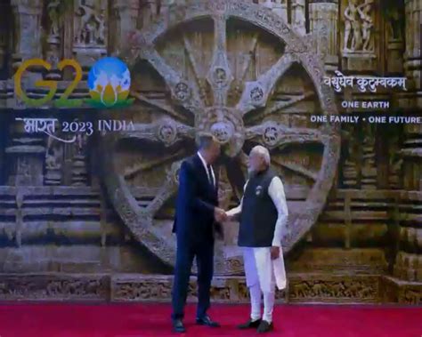 Konark Wheel Replica Serves As Backdrop Of PM Modi S Welcome Handshake