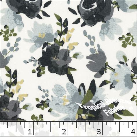 Tropical Breeze Fabrics Elegance Floral Print Polyester Fabric 048322