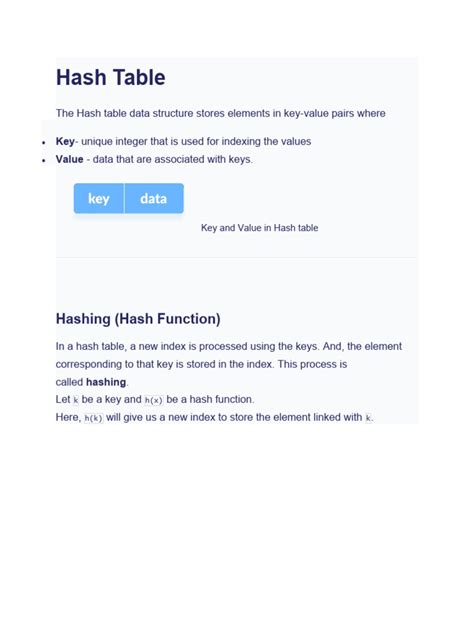 Hash Table | PDF | Software Engineering | Computer Science