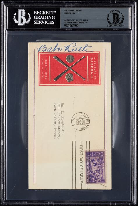 Lot Detail Babe Ruth Signed Fdc Graded Bas