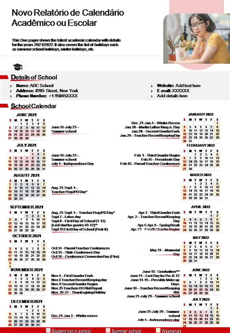 Os 5 principais modelos de calendário acadêmico amostras e exemplos