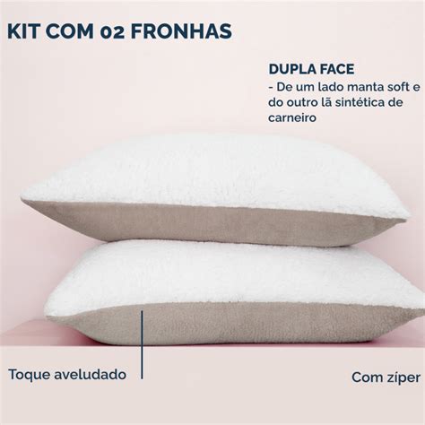 Par De Fronhas Soft Dupla Face Sherpa Toque L De Carneiro Manta Fleece