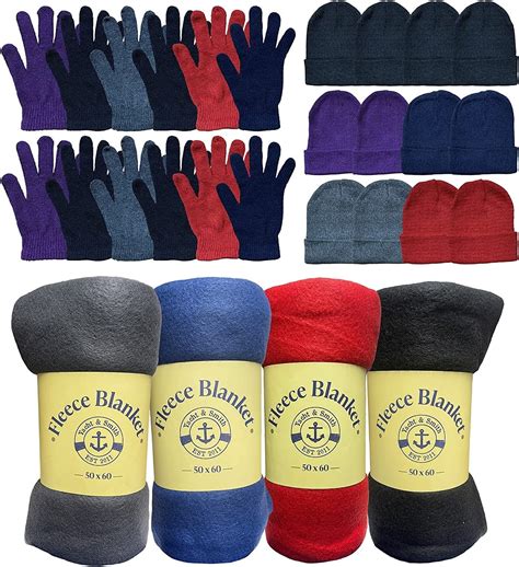 Socks Nbulk Pc Warm Cozy Winter Kit Fleece Blankets Adult Beanies