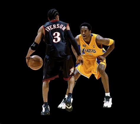 Allen Iverson Vs Kobe Baseball Bryant Digital Art By Andrew Ramlal Fine Art America