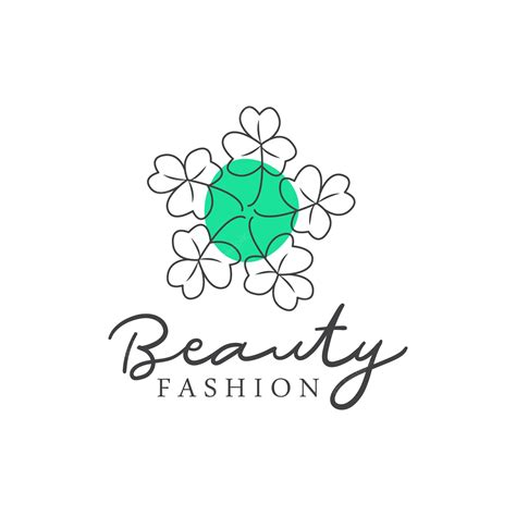 Concepto De Diseño De Logotipo De Moda Y Belleza Vector Premium