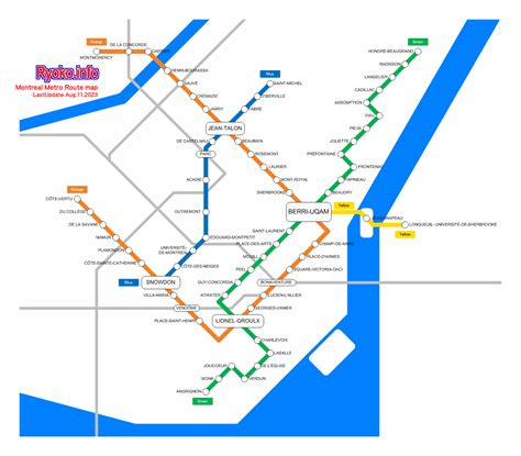 Montreal Metro Route map