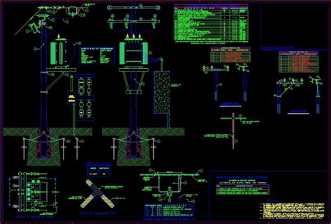 Pole Mounted Electrical Transformer Dwg Detail For Autocad • Designs Cad