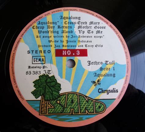 Lp Jethro Tull Aqualung Pink Rim Textured West Germany Pressing